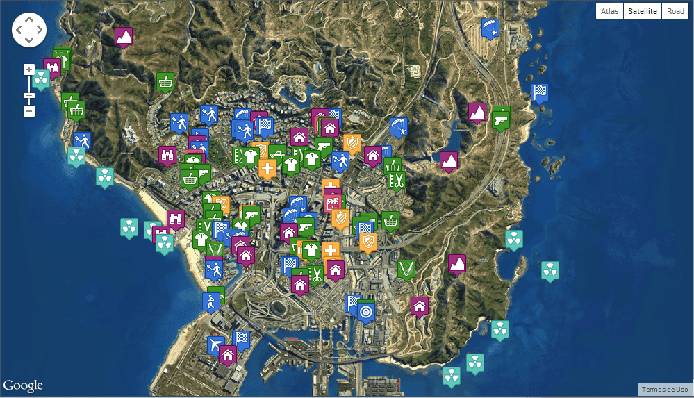 GTA V - Mapa completo Interativo - Devora Games