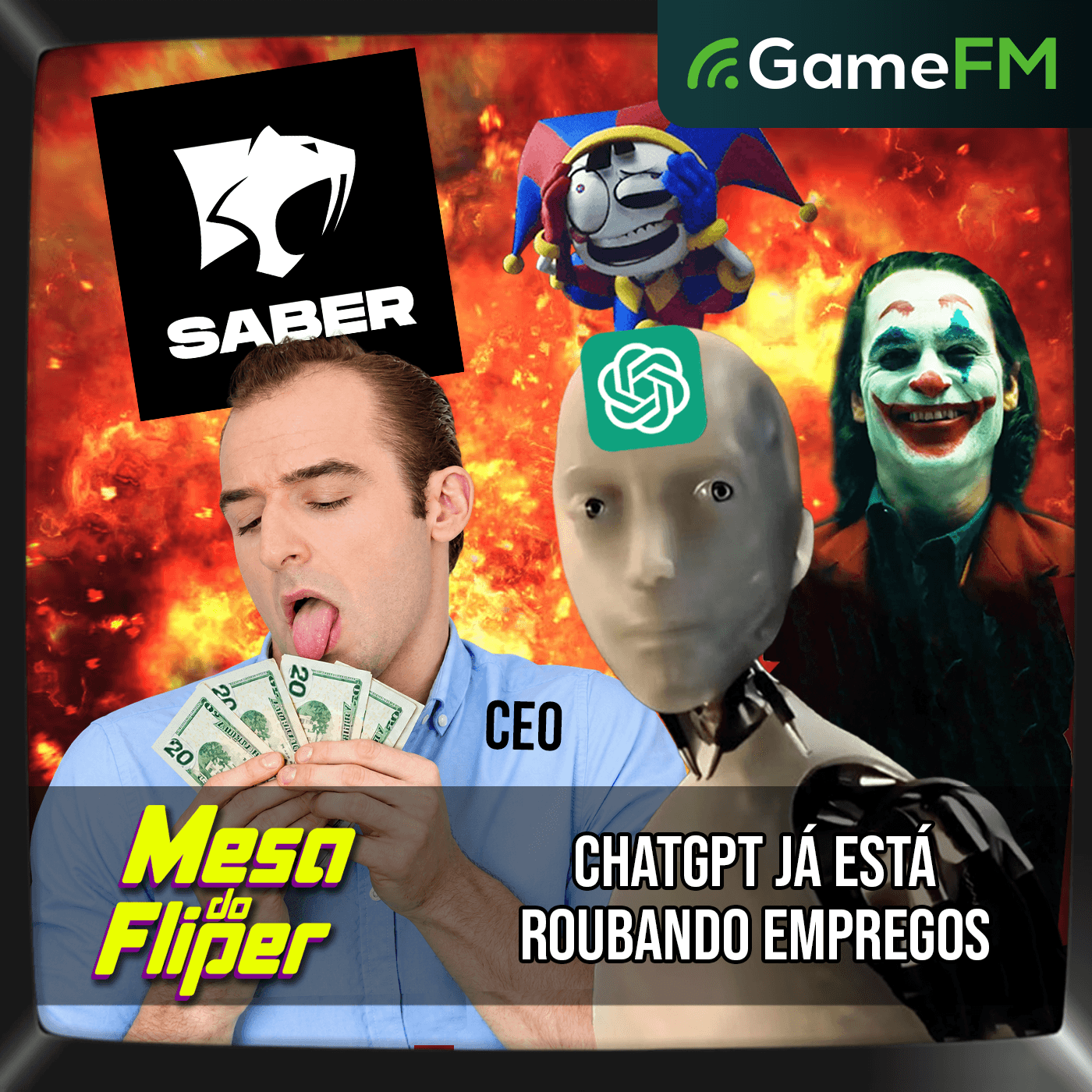 CHATGPT JÁ ESTÁ ROUBANDO EMPREGOS - 13/08/2026 - Mesa do Fliper - Podcast episode artwork